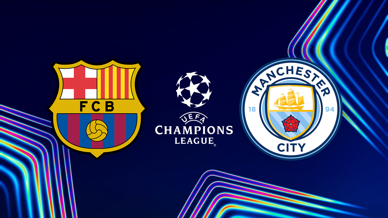 Barcelona vs Manchester City poster