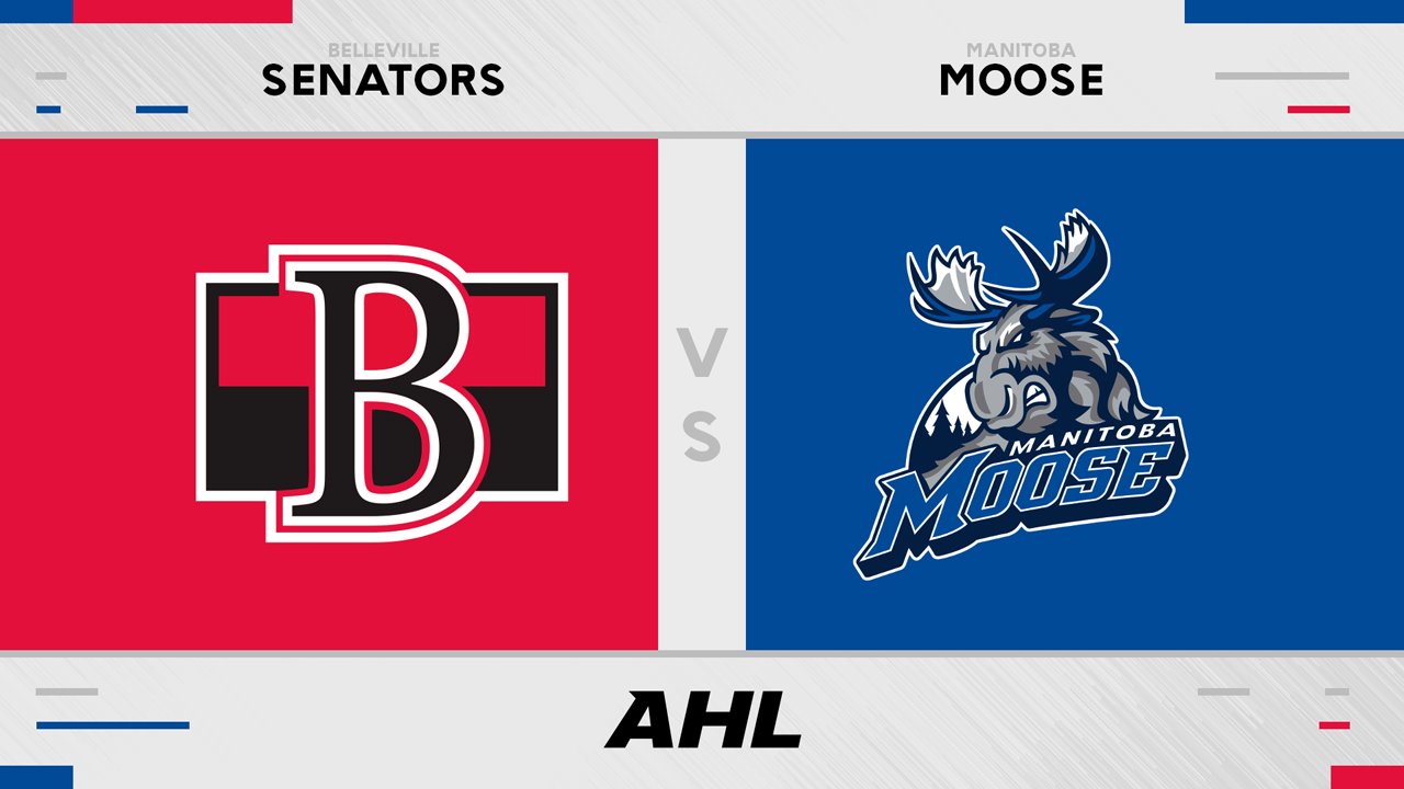 Belleville Senators vs Manitoba Moose poster