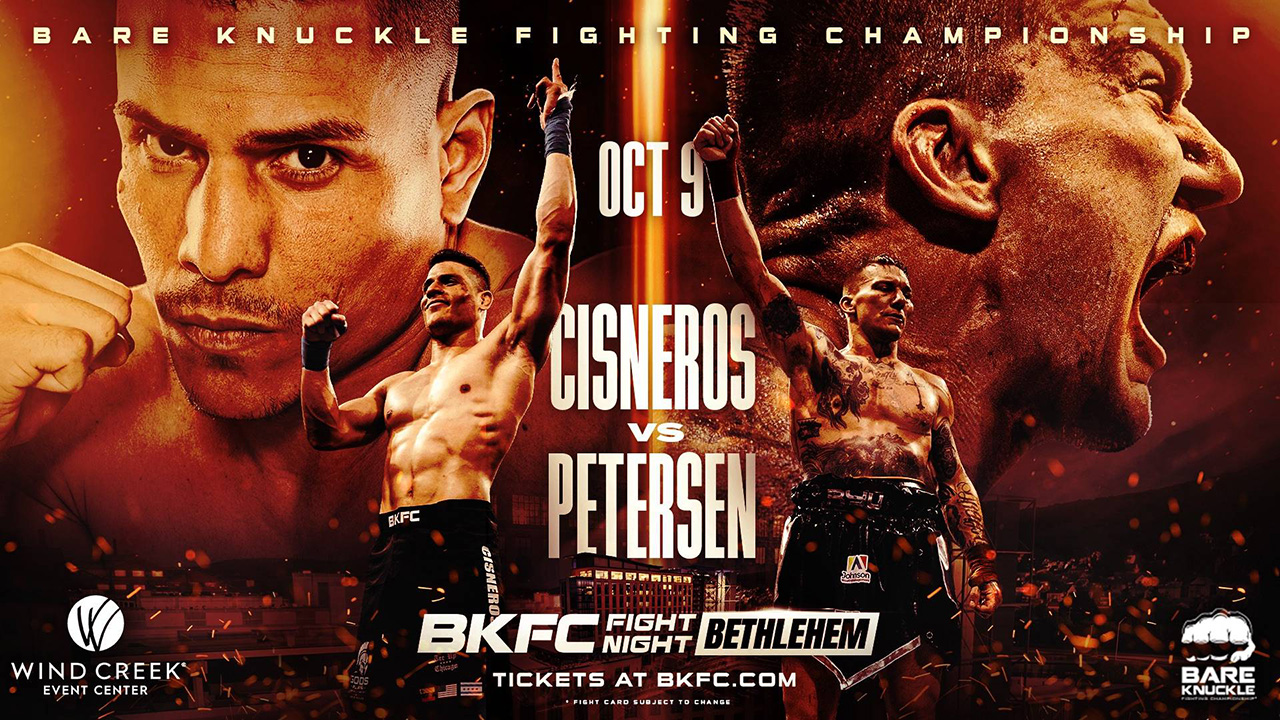 BKFC Fight Night Bethlehem Cisneros vs Petersen poster