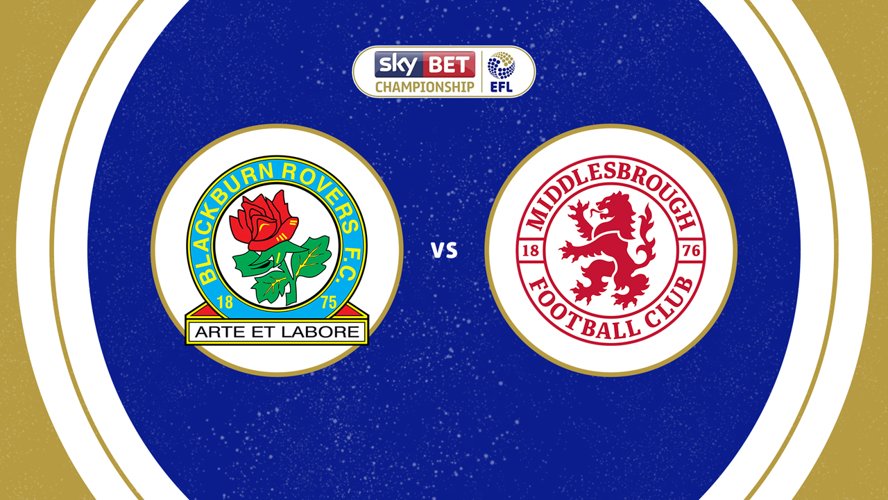 Blackburn Rovers vs Middlesbrough poster