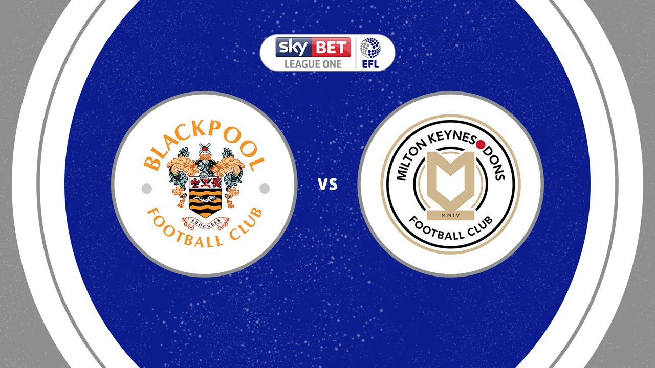 Blackpool vs Milton Keynes Dons poster