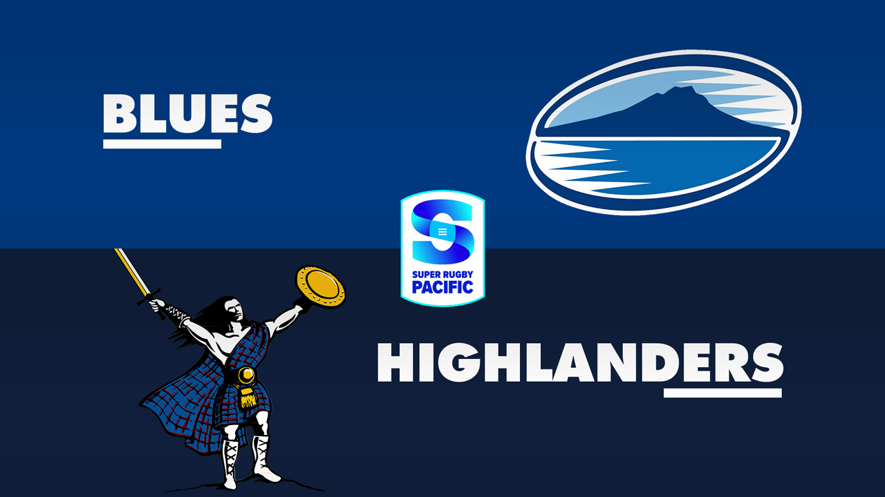 Blues Super Rugby vs Highlanders Super Rugby poster