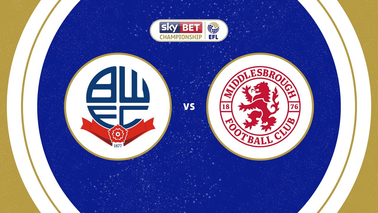 Bolton Wanderers vs Middlesbrough poster