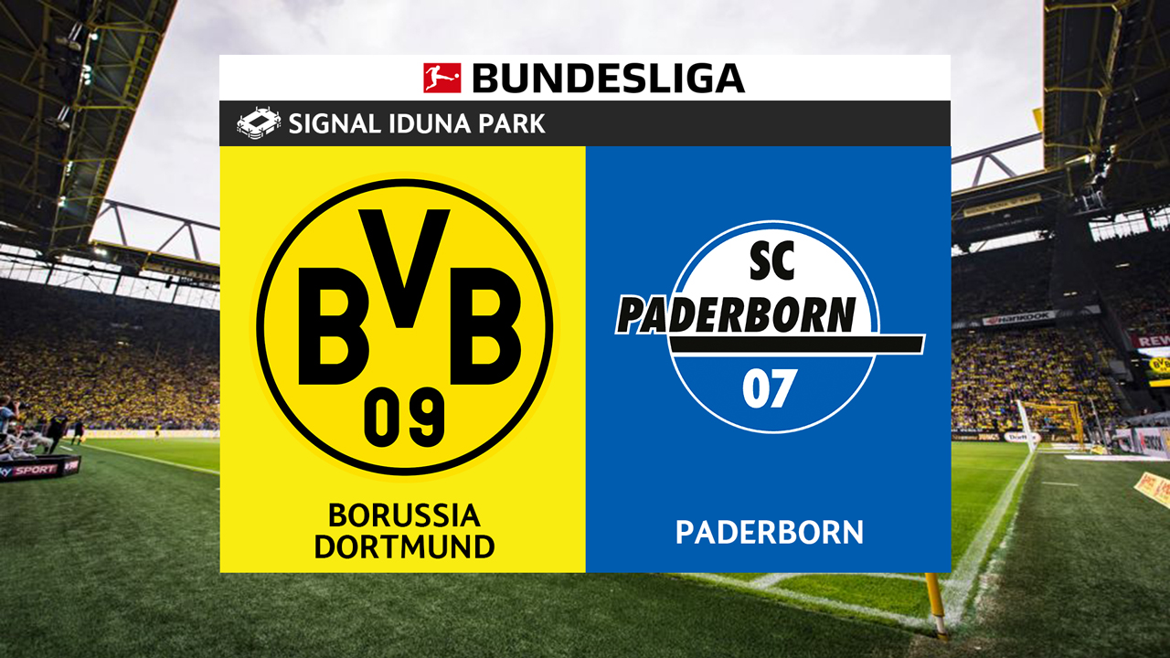 Borussia Dortmund vs Paderborn poster