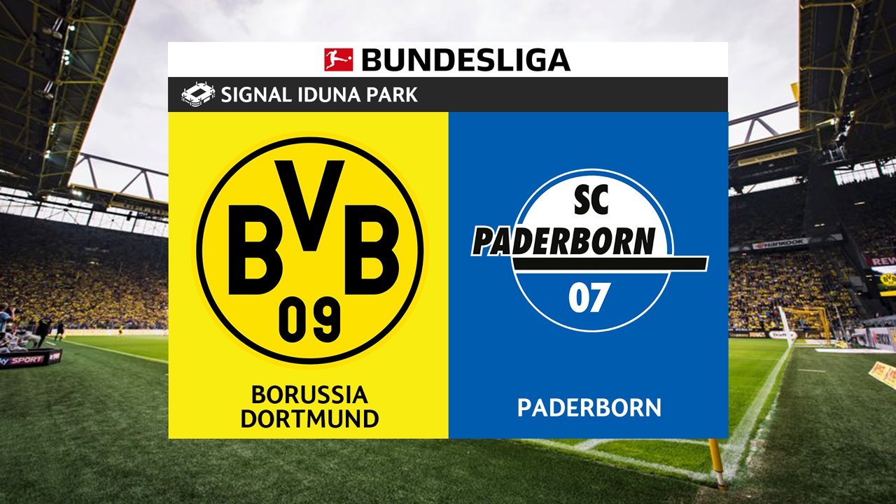 Borussia Dortmund vs Paderborn poster