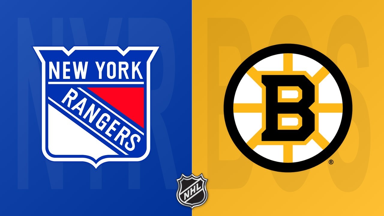 Boston Bruins vs New York Rangers poster