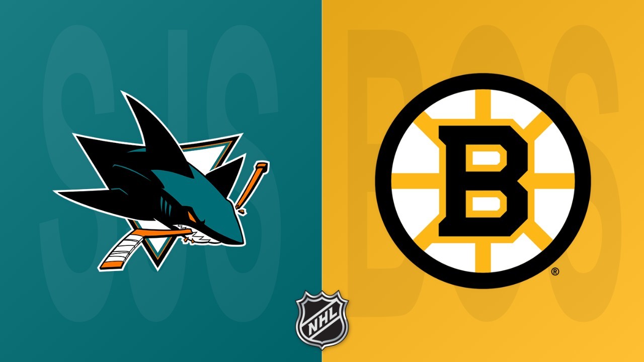 Boston Bruins vs San Jose Sharks poster
