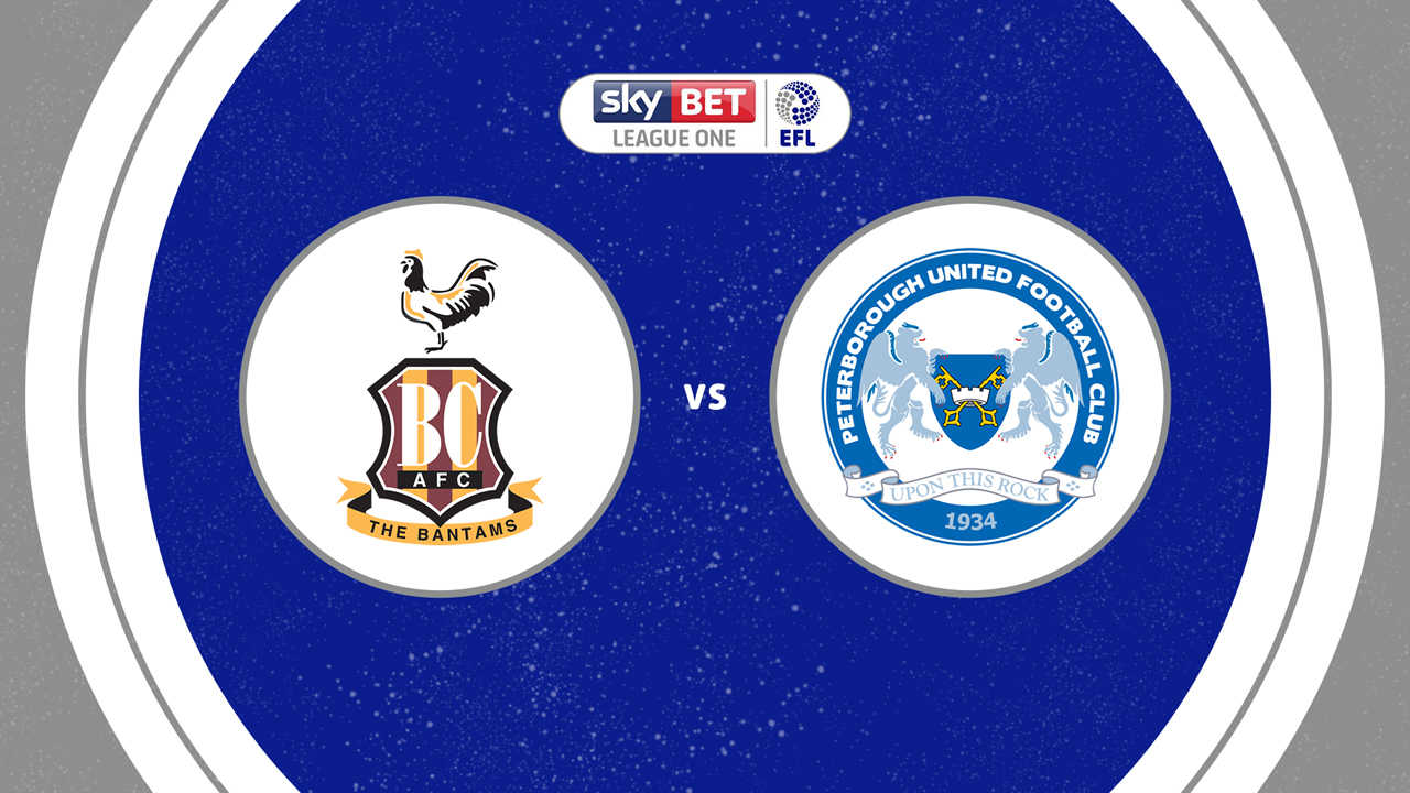 Bradford City vs Peterborough United poster