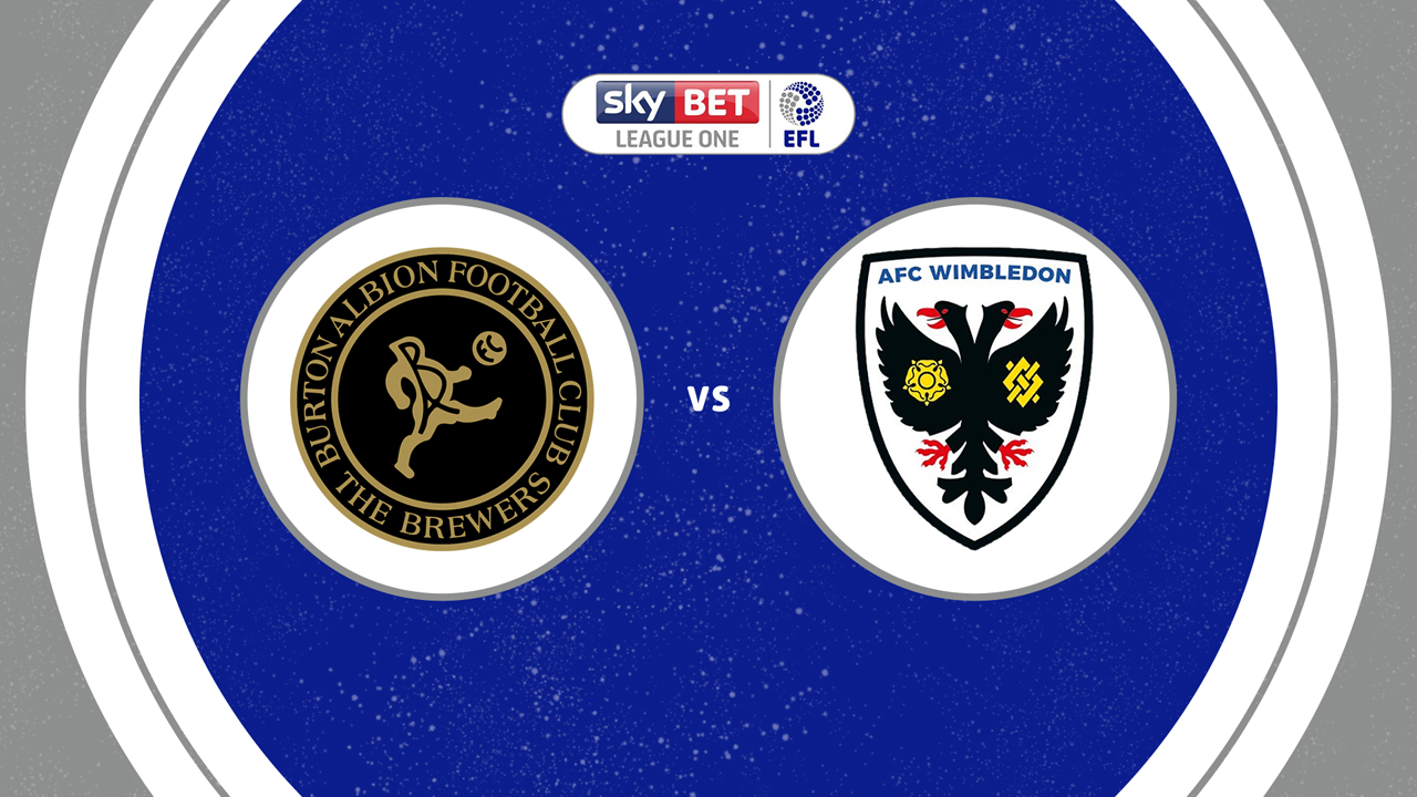 Burton Albion vs AFC Wimbledon poster