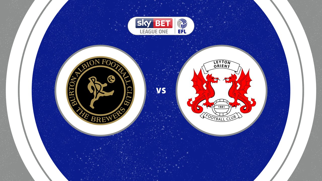 Burton Albion vs Leyton Orient poster