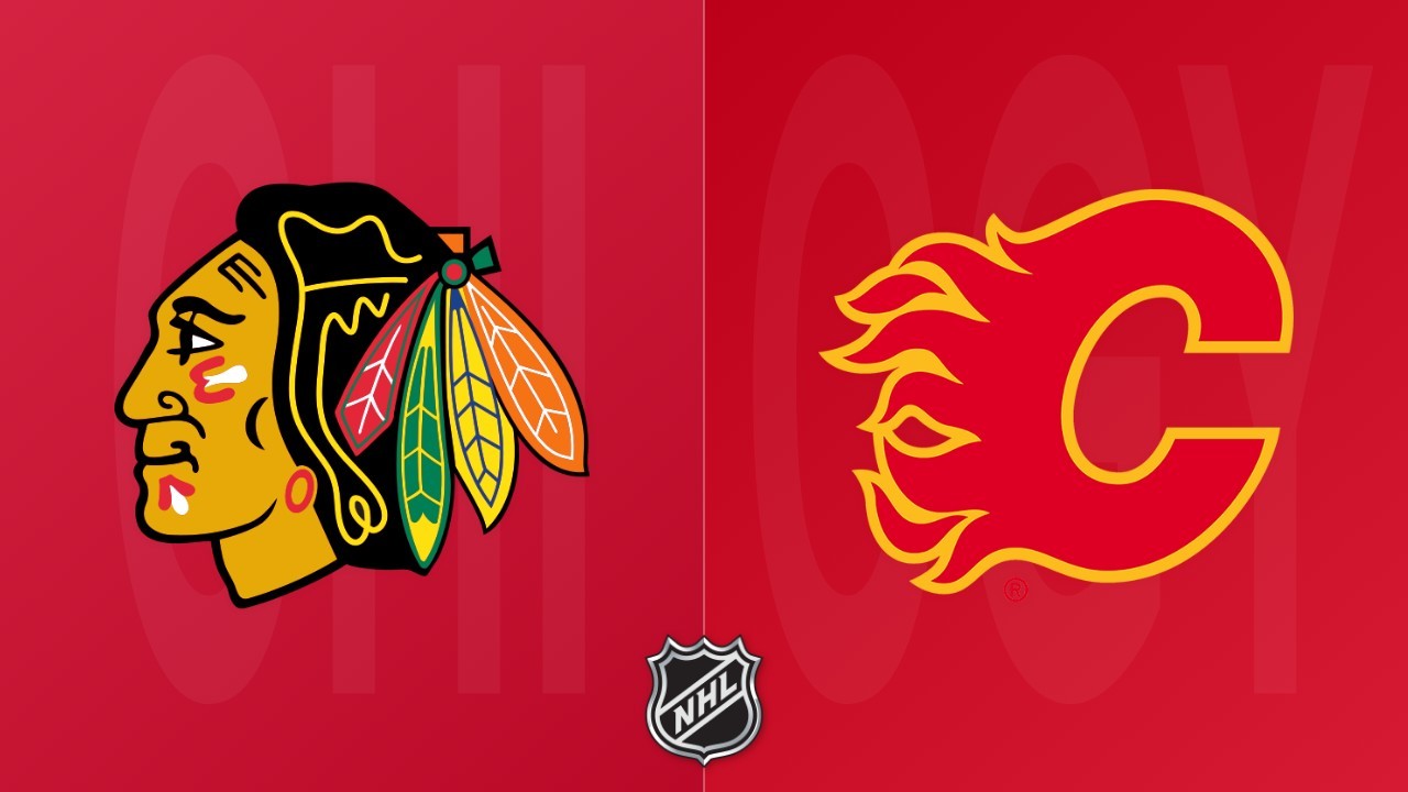 Calgary Flames vs Chicago Blackhawks poster
