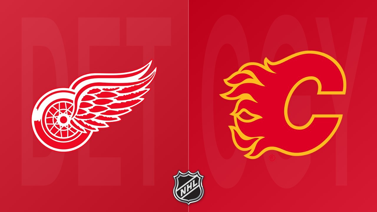Calgary Flames vs Detroit Red Wings poster