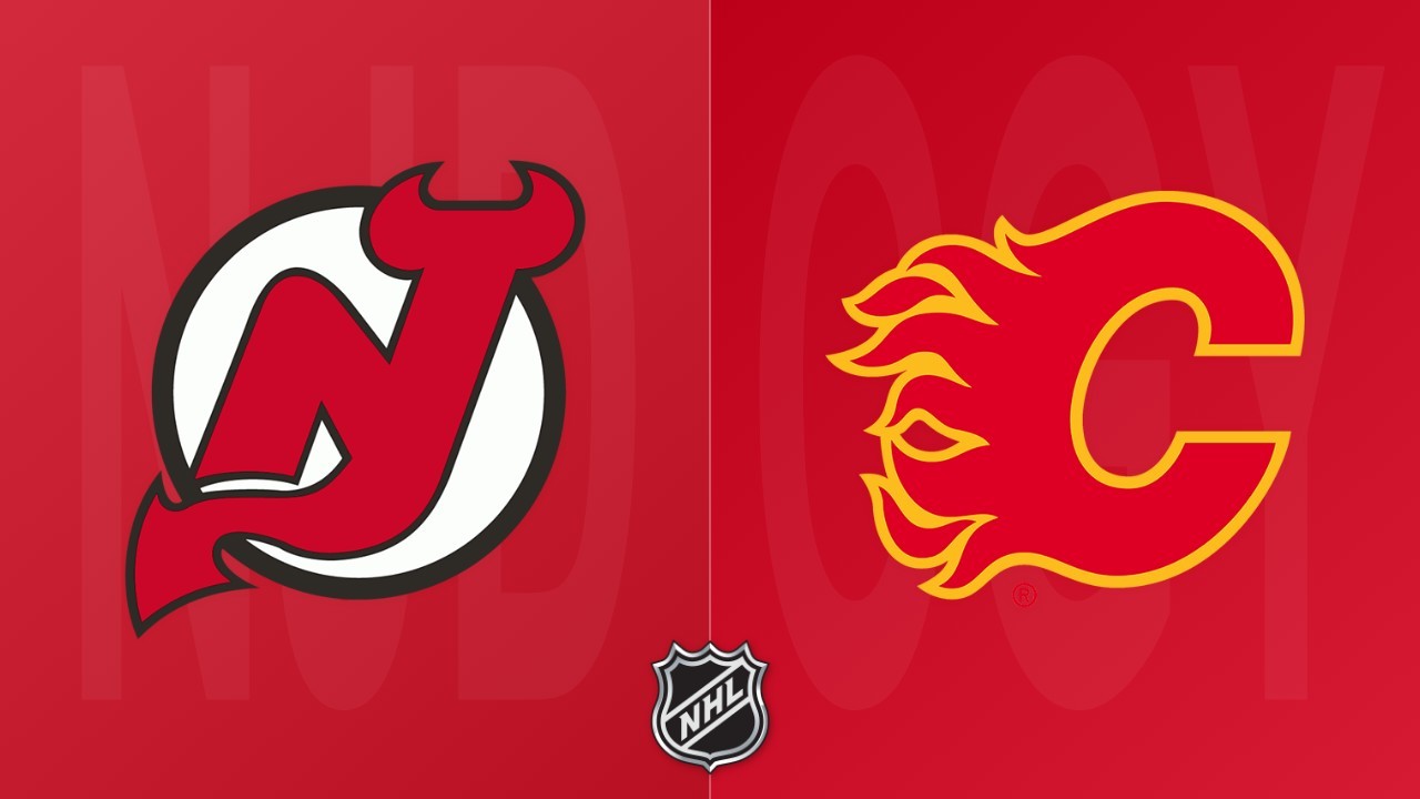 Calgary Flames vs New Jersey Devils poster