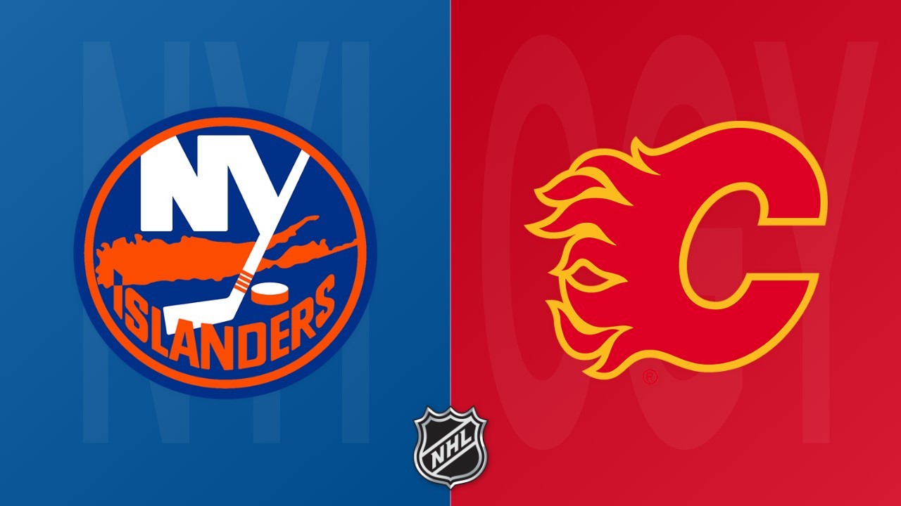 Calgary Flames vs New York Islanders poster