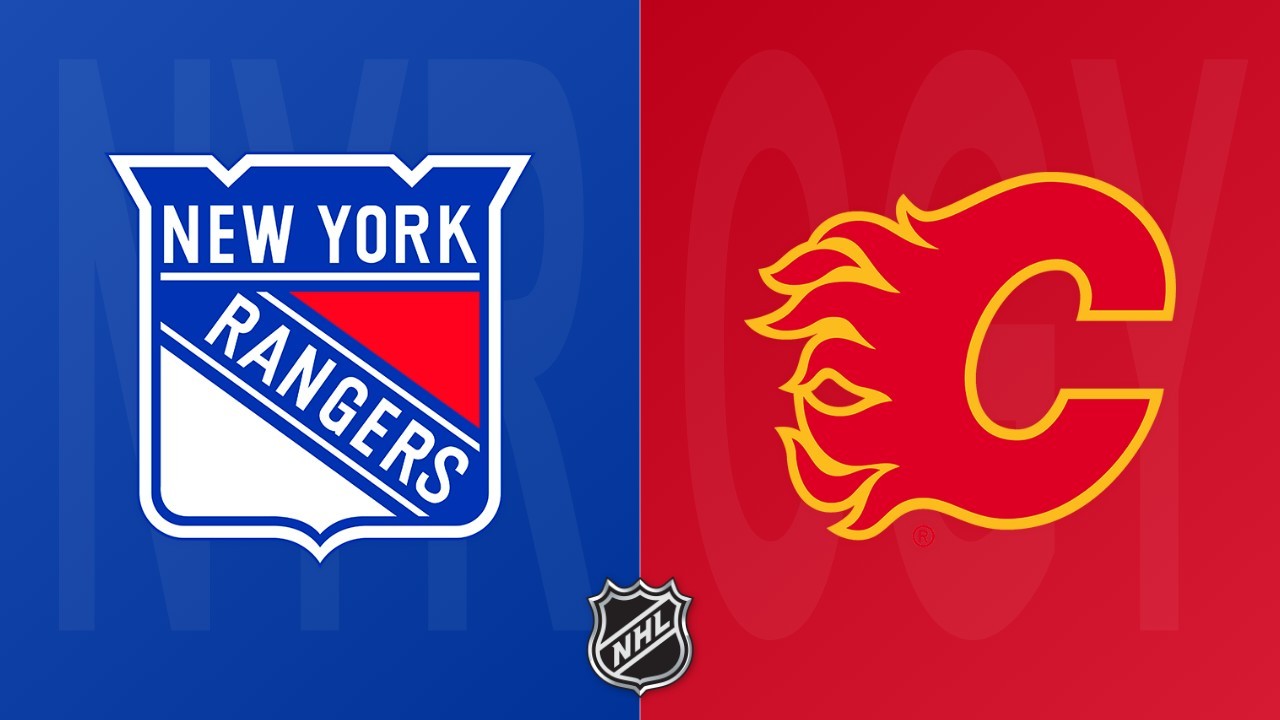 Calgary Flames vs New York Rangers poster