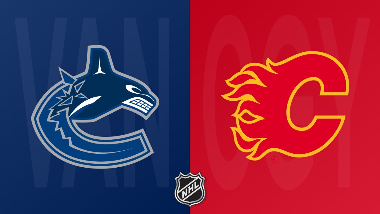 Calgary Flames vs Vancouver Canucks poster