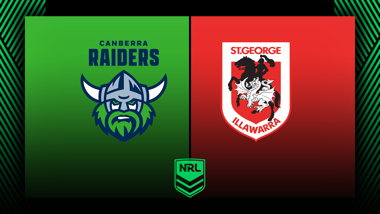 Canberra Raiders vs St. George Illawara Dragons poster