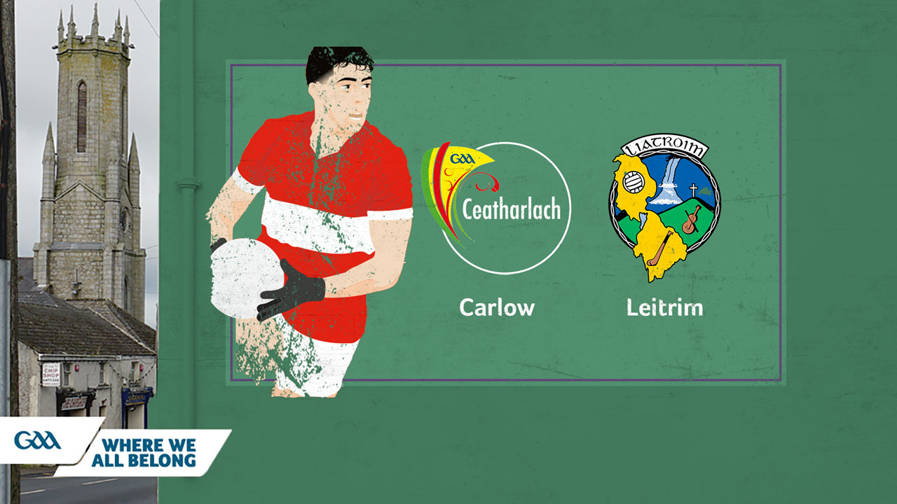 Carlow GAA Football vs Leitrim GAA Football poster
