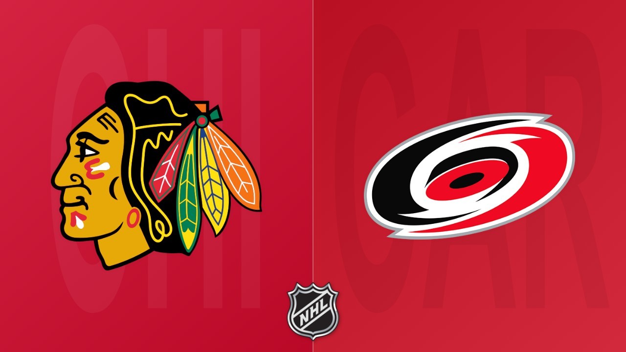 Carolina Hurricanes vs Chicago Blackhawks poster