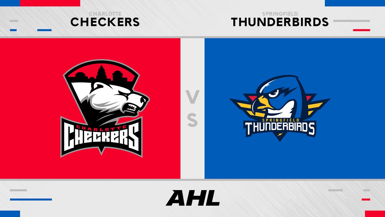 Charlotte Checkers vs Springfield Thunderbirds poster