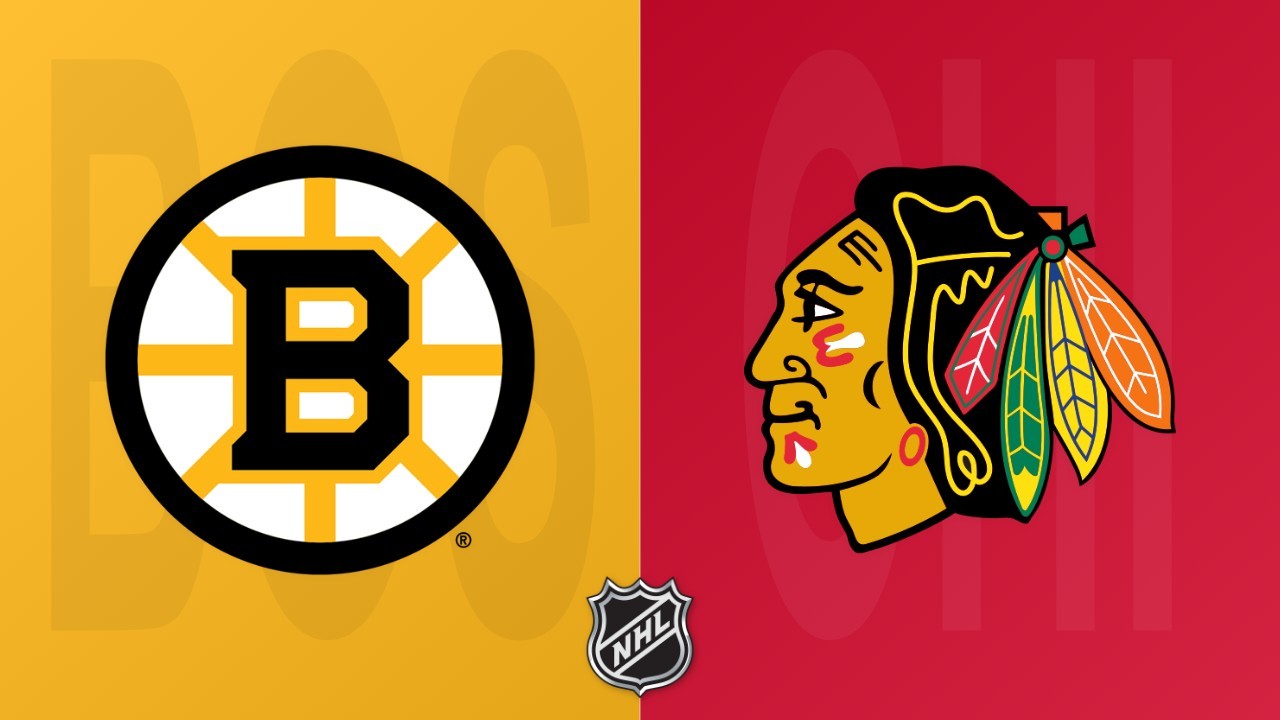 Chicago Blackhawks vs Boston Bruins poster