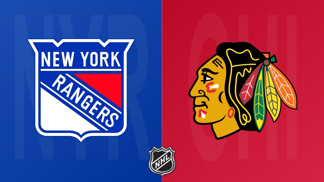 Chicago Blackhawks vs New York Rangers poster