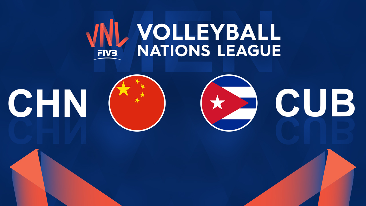 China Volleyball vs Cuba Volleyball poster