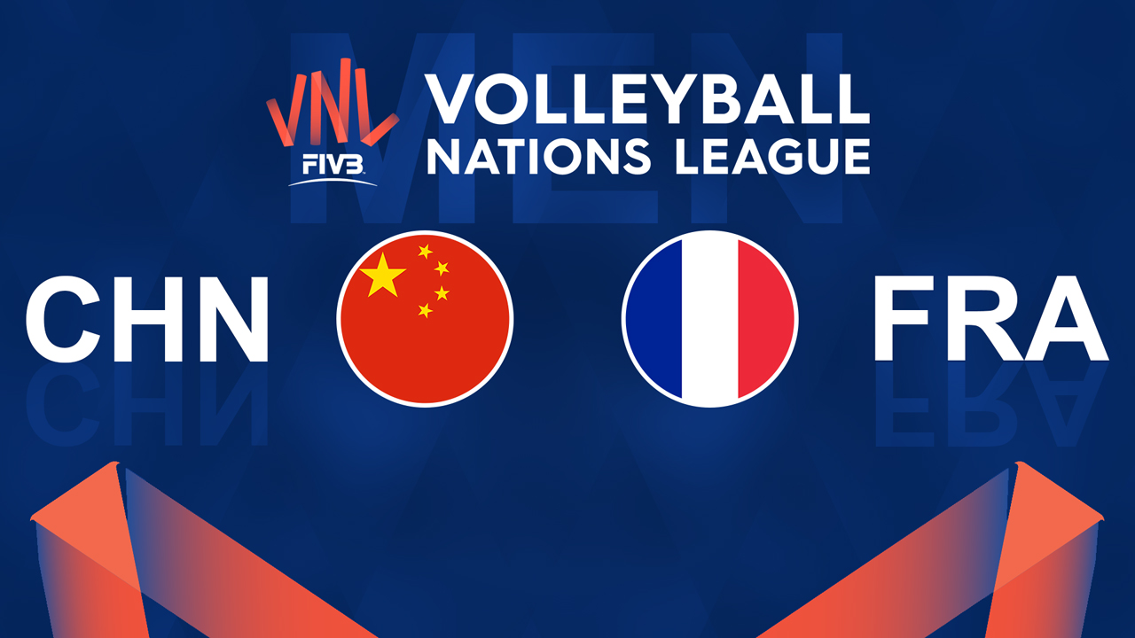 China Volleyball vs France Volleyball poster