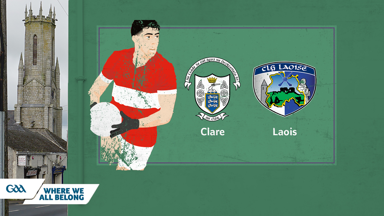 Clare GAA Football vs Laois GAA Football poster