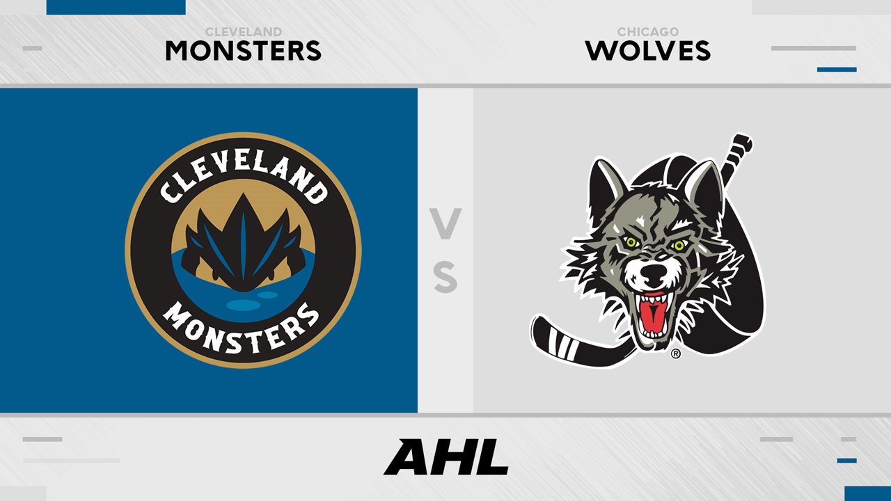 Cleveland Monsters vs Chicago Wolves poster