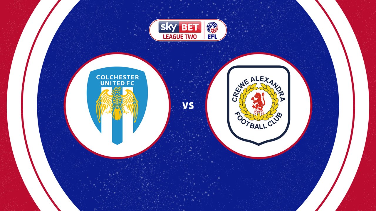 Colchester United vs Crewe Alexandra poster