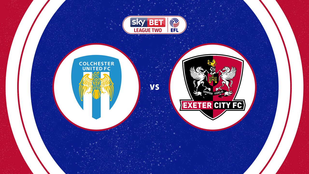 Colchester United vs Exeter City poster