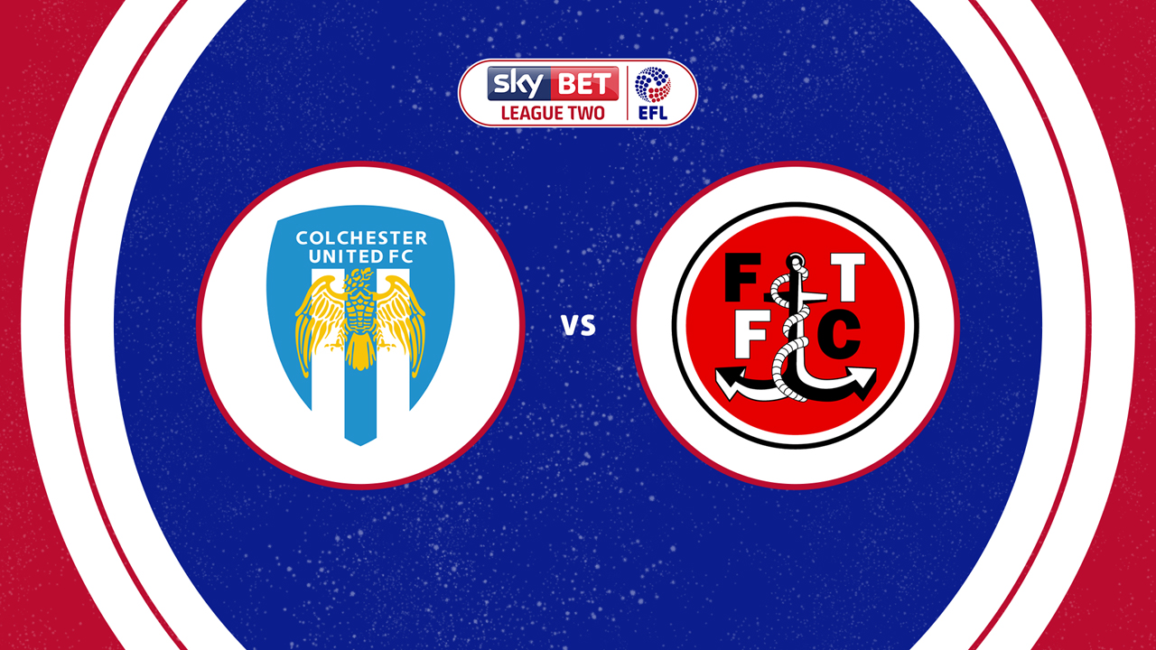 Colchester United vs Fleetwood Town poster