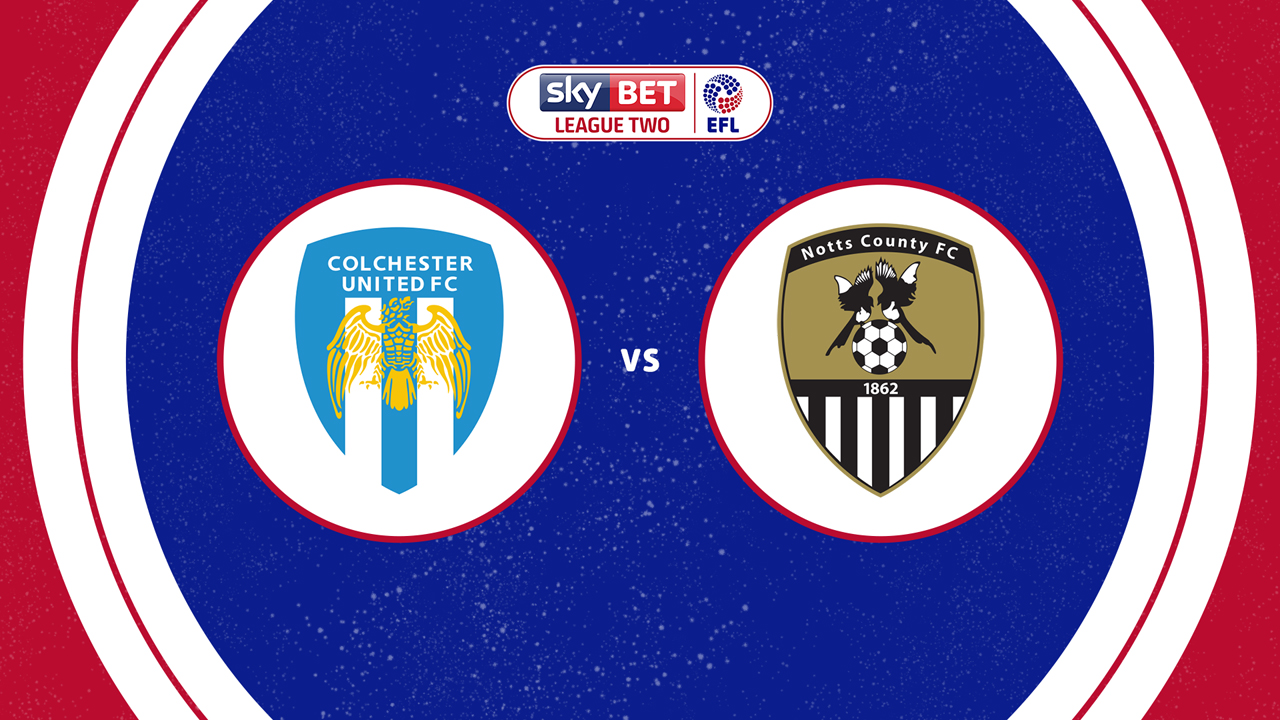 Colchester United vs Notts County poster