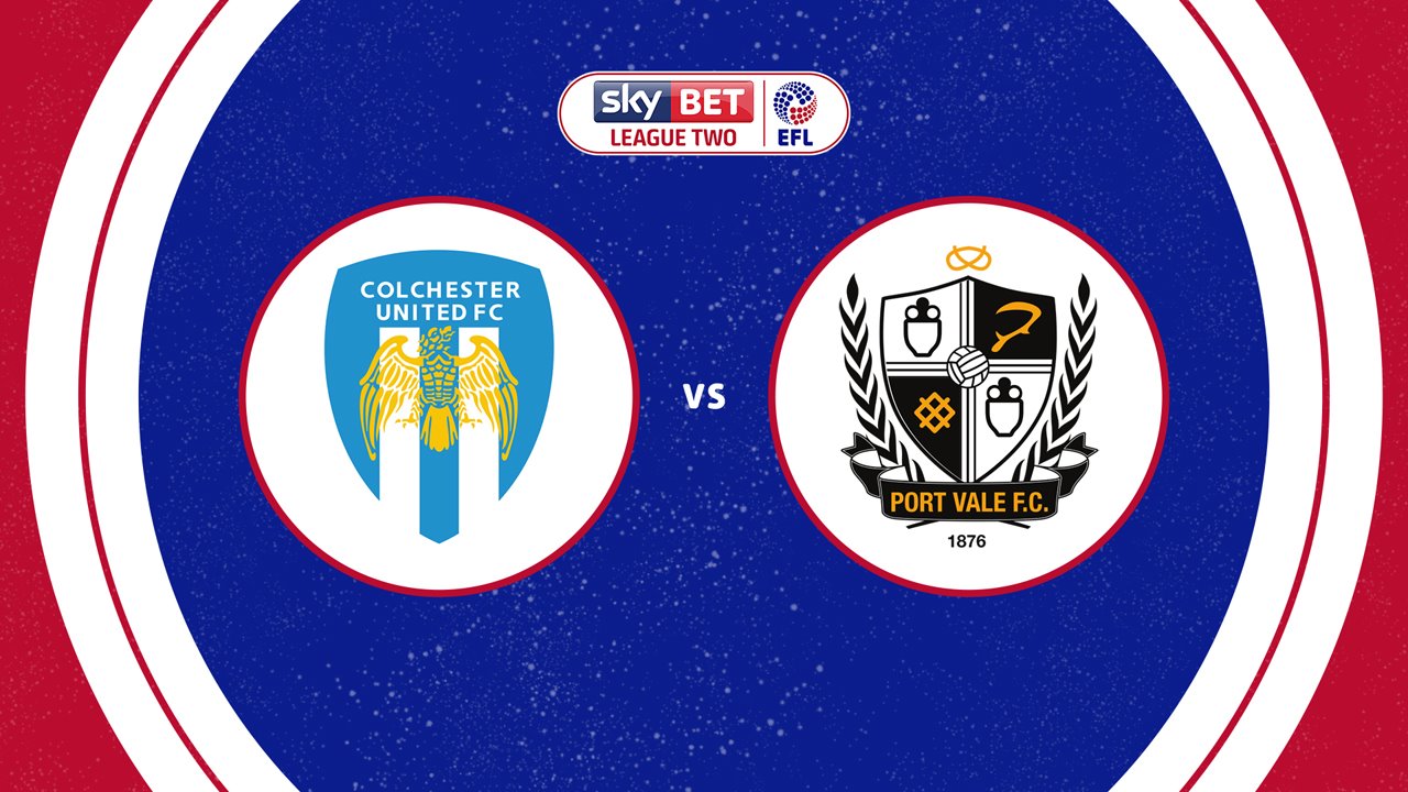 Colchester United vs Port Vale poster