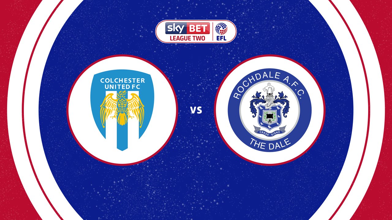 Colchester United vs Rochdale poster