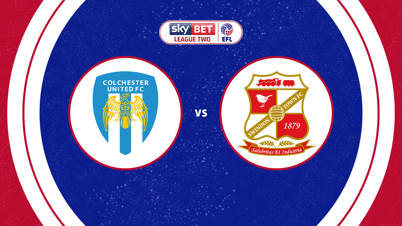 Colchester United vs Swindon Town poster