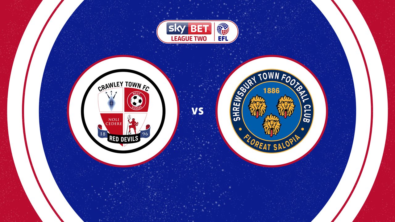 Crawley Town vs Shrewsbury Town poster