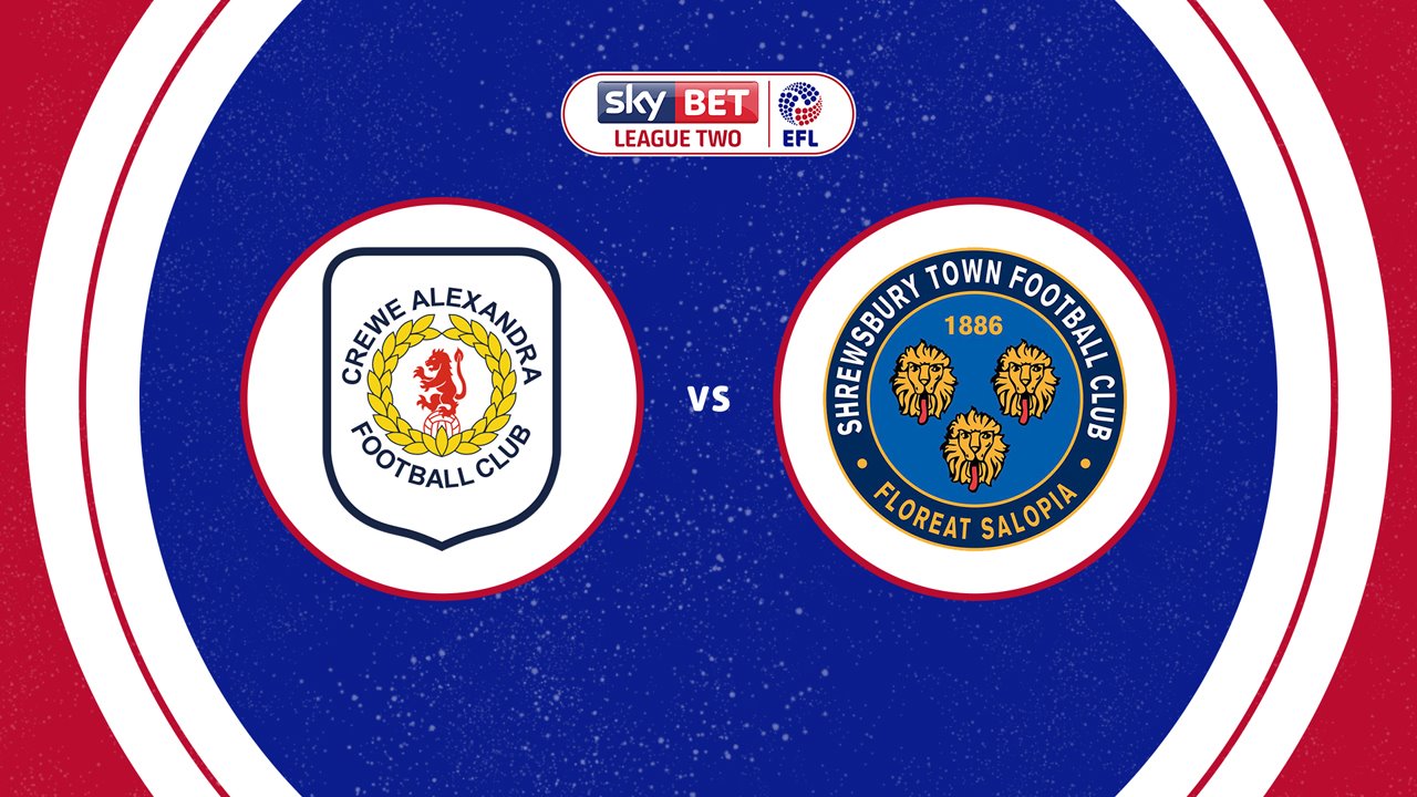 Crewe Alexandra vs Shrewsbury Town poster