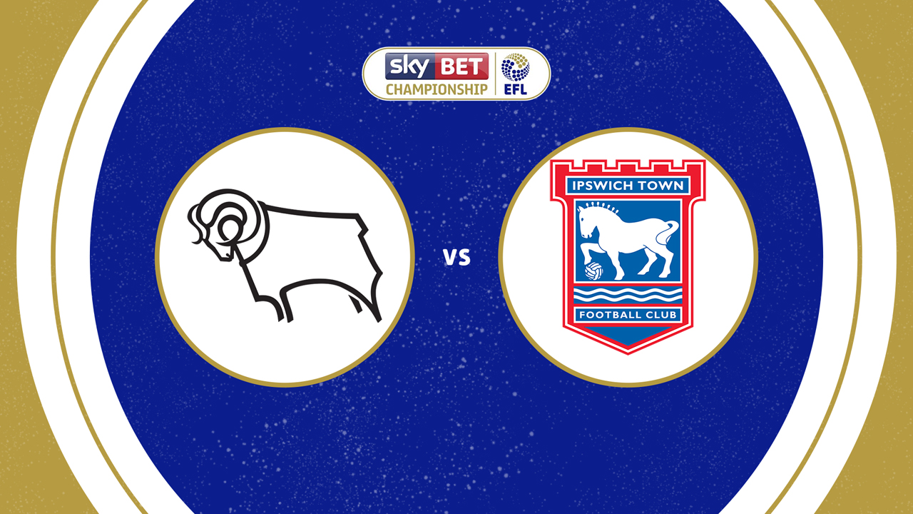 Derby County vs Ipswich Town poster
