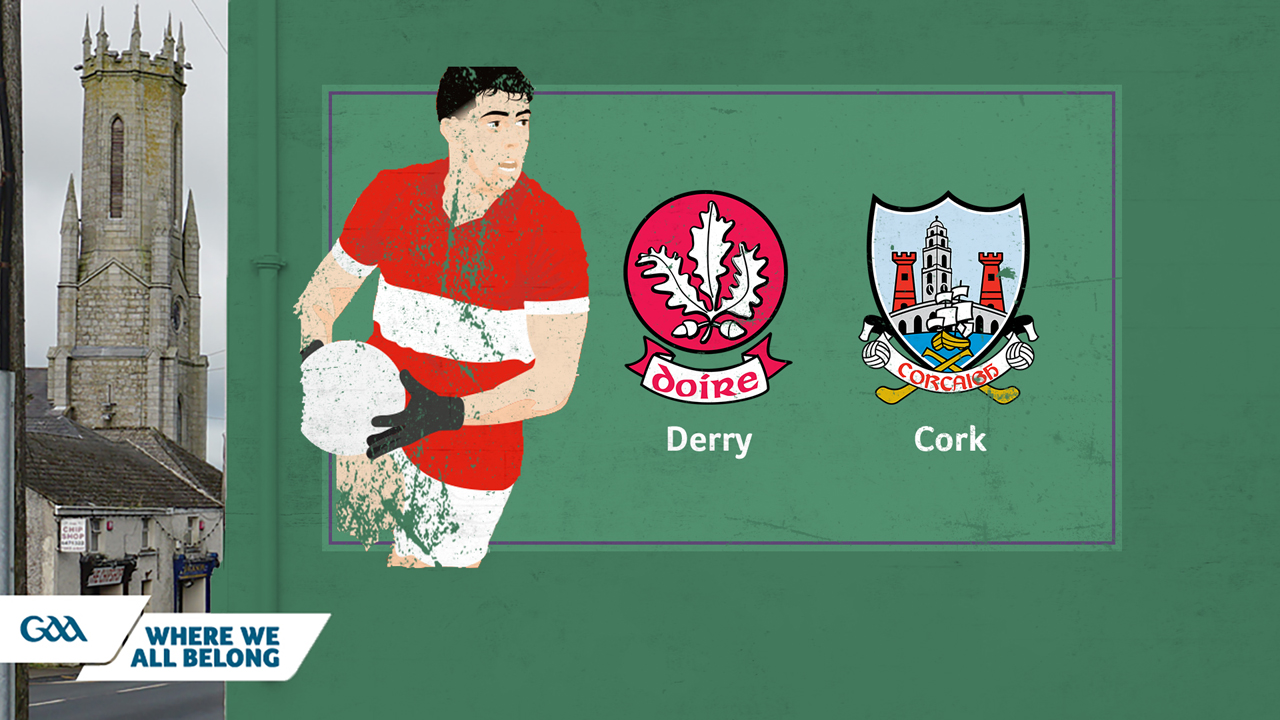 Derry GAA Football vs Cork GAA Football poster