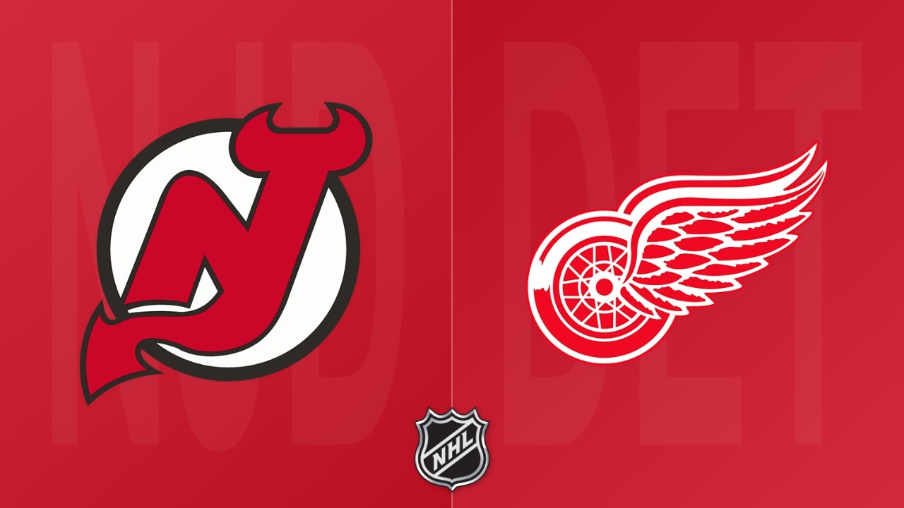 Detroit Red Wings vs New Jersey Devils poster