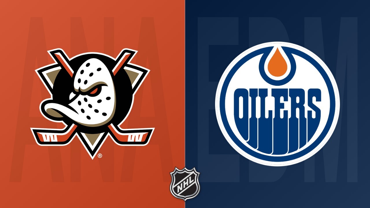 Edmonton Oilers vs Anaheim Ducks poster