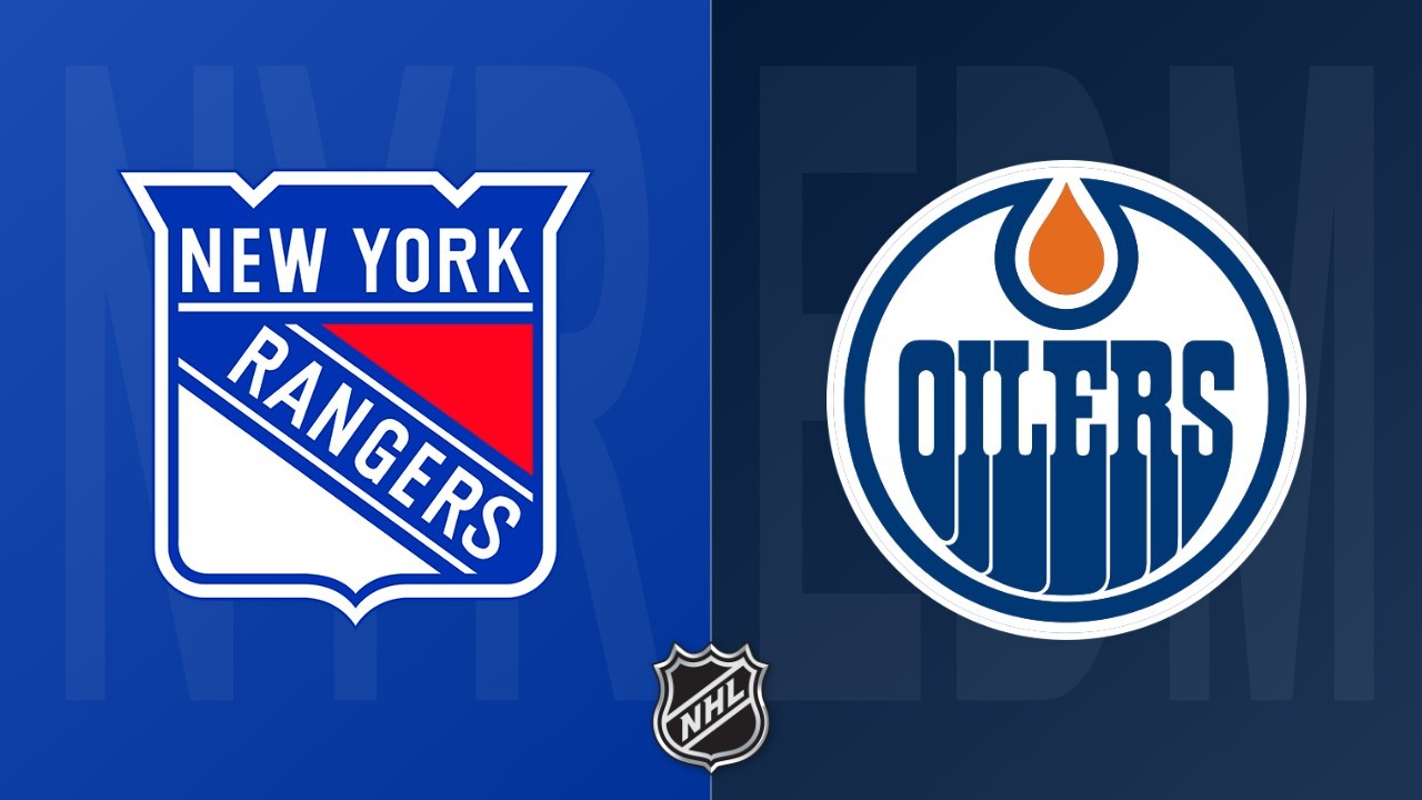 Edmonton Oilers vs New York Rangers poster