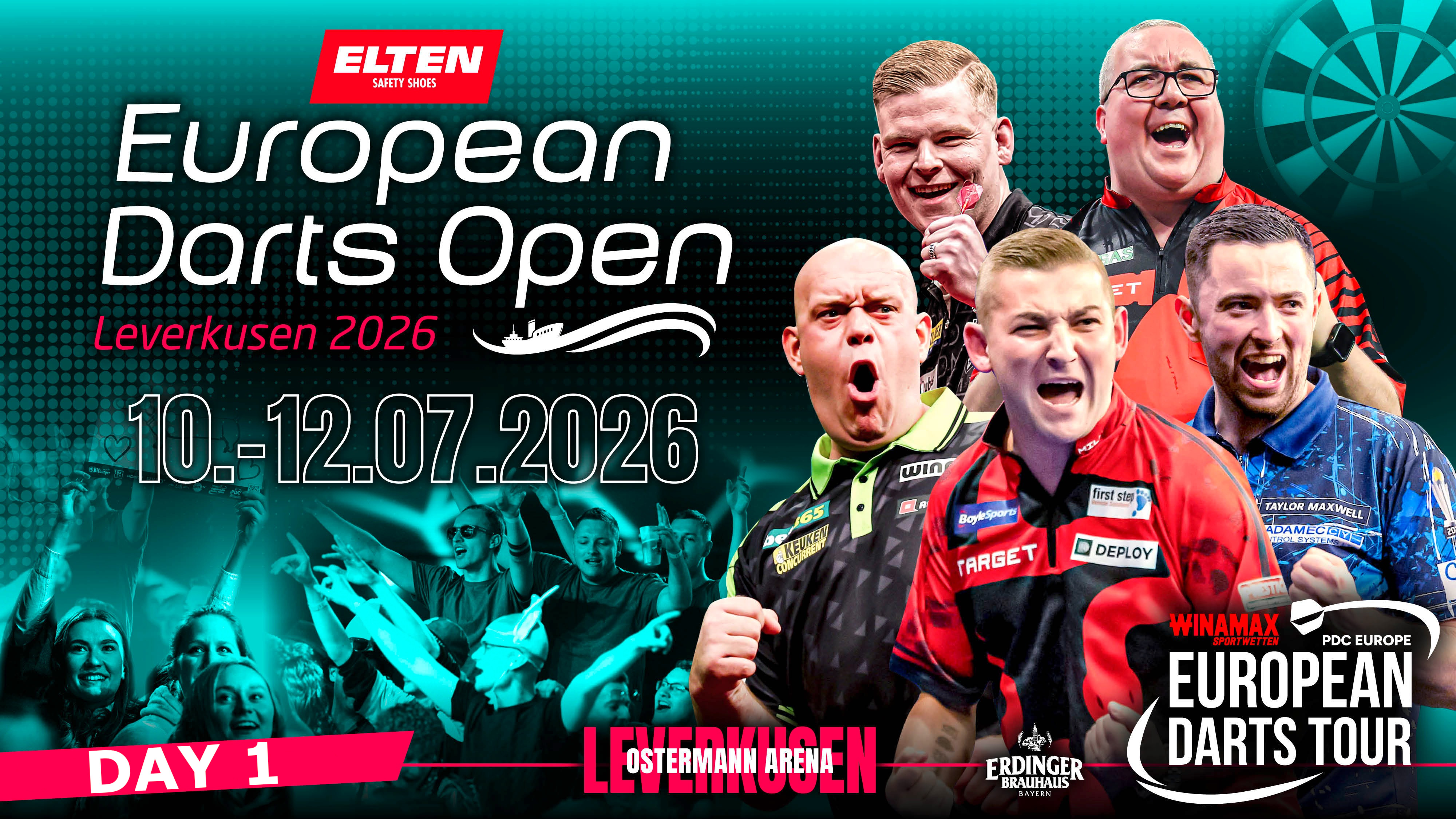 Elten Safety Shoes European Darts Open Day 1 poster