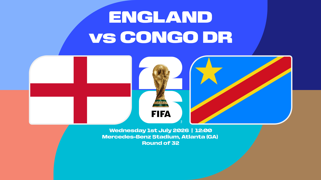 England vs DR Congo poster