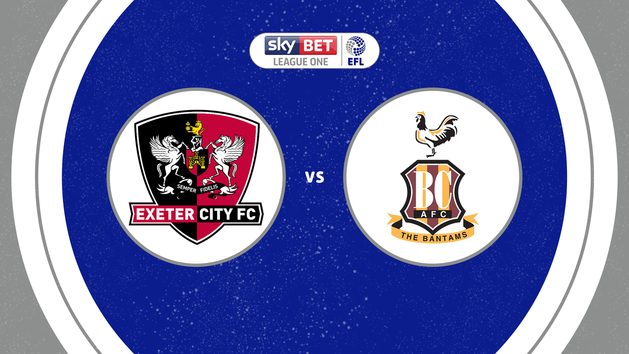 Exeter City vs Bradford City poster