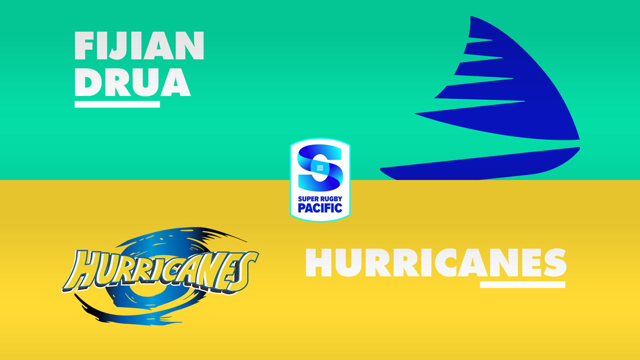 Fijian Drua vs Hurricanes Super Rugby poster