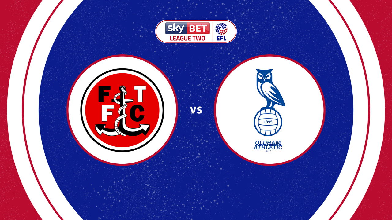 Fleetwood Town vs Oldham Athletic poster