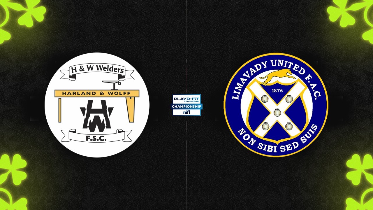 H and W Welders vs Limavady United poster